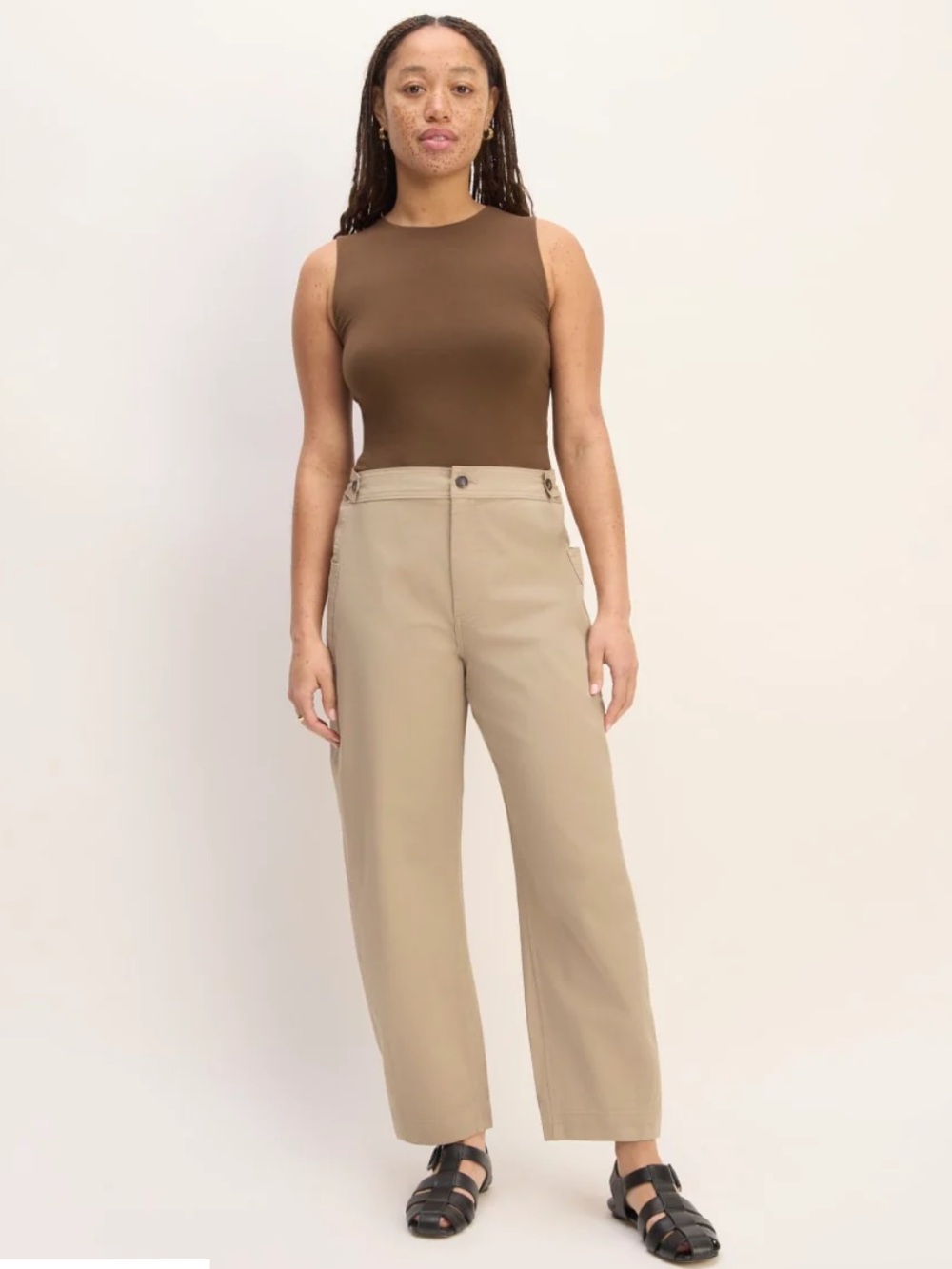 Everlane the Barrel Pant in Trench Coat Khaki
